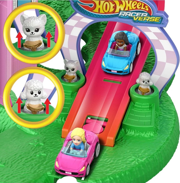 Автомобільний трек Hot Wheels Barbie Spiral Race JDD65 (0194735281824) - зображення 7