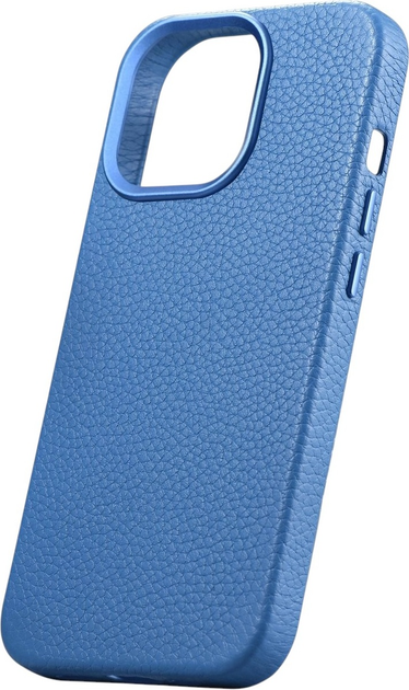Etui iCarer Litchi Premium Leather Magsafe Back Case do Apple iPhone 14 Pro Max Light Blue (WMI14220712-LB) - obraz 4