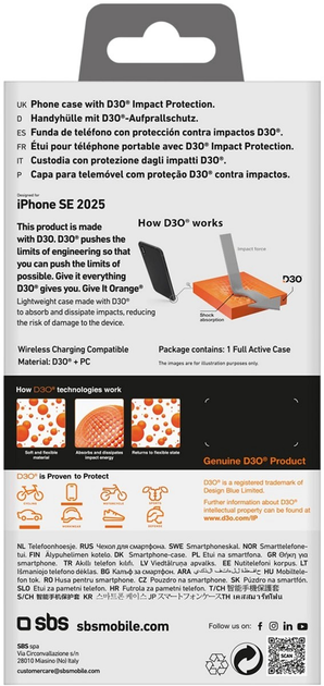 Etui SBS Full Active D3O do Apple iPhone 16e Black (8018417499593) - obraz 3