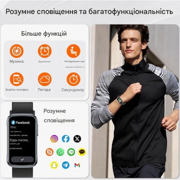 Фітнес-браслет TIMU T32 Black (R3444) - изображение 6