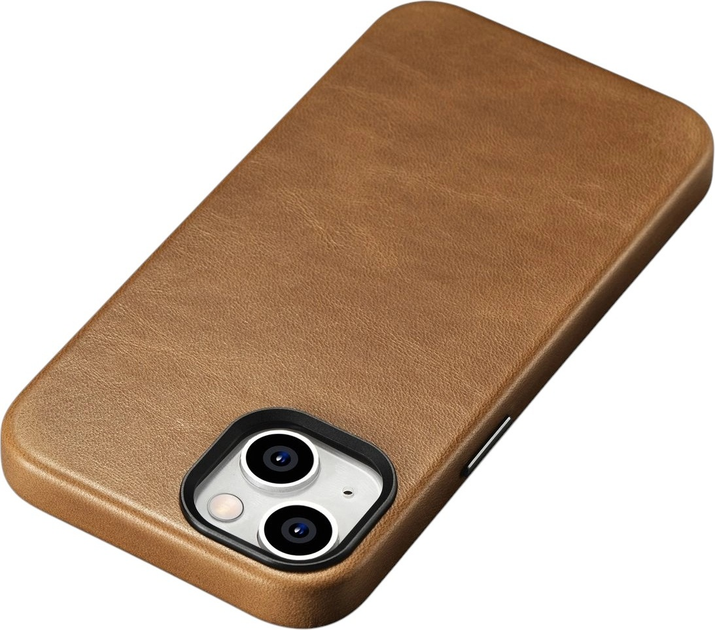 Etui iCarer Oil Wax Premium Leather Magsafe Back Case do Apple iPhone 14 Brown (WMI14220701-TN) - obraz 10