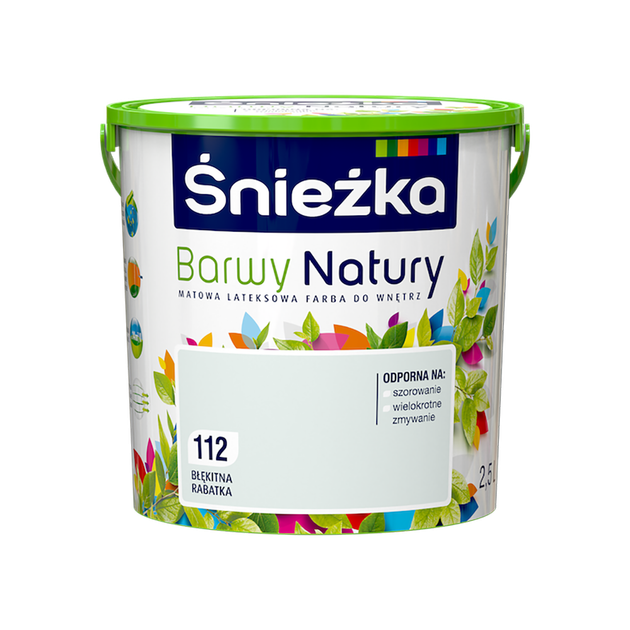 Фарба Sniezka Barwy Natury 112 Блакитний квітник 2,5 л - Фото 1 Фарба Sniezka Barwy Natury 112 Блакитний квітник 2,5 л - изображение 1