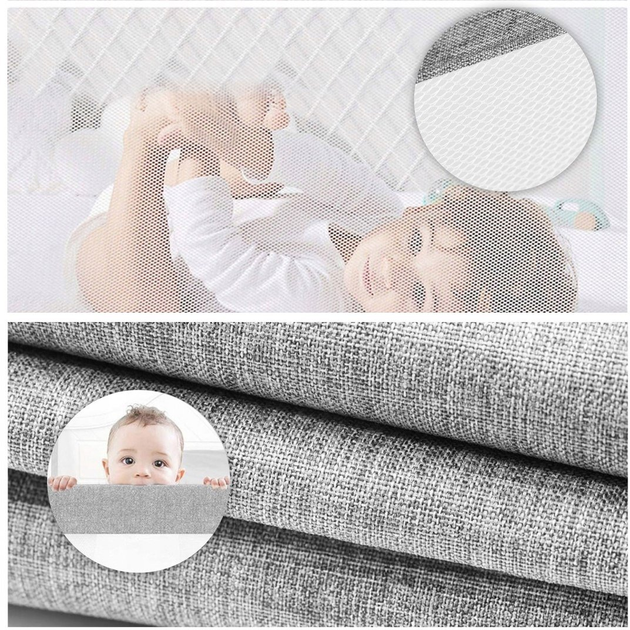 Захисний бар'єр для ліжка EcoToys сірий 200x61x25 см (5905817006465) - зображення 8