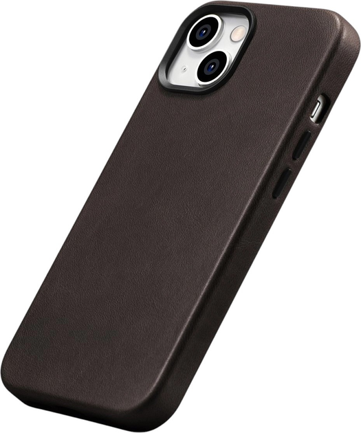 Панель iCarer Oil Wax Premium Leather Magsafe Back Case для Apple iPhone 14 Plus Camel Tan (WMI14220703-BN) - зображення 7