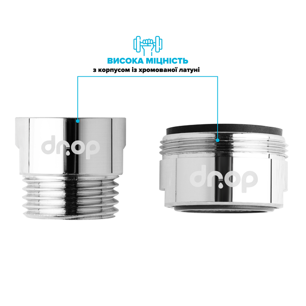 Набор для экономии воды DROP PM2+1G (насадка для душа + 2 аэратора) - Экономия 58% - Фото 8 Набор для экономии воды DROP PM2+1G (насадка для душа + 2 аэратора) - Экономия 58% - изображение 8