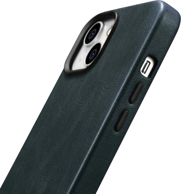 Панель iCarer Oil Wax Premium Leather Magsafe Back Case для Apple iPhone 14 Plus Dark Blue (WMI14220703-BU) - зображення 8