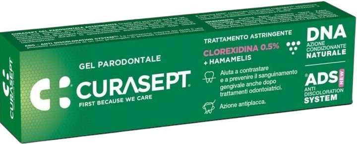 Пародонтологічний гель Curasept ADS 350 + DNA Astringent Pro 0.5% CHX з гамамелісом віргінським 30 мл (8056746073893) - зображення 1