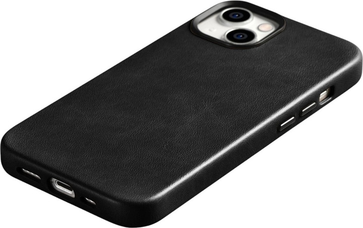 Etui iCarer Oil Wax Premium Leather Magsafe Back Case do Apple iPhone 14 Plus Black (WMI14220703-BK) - obraz 10