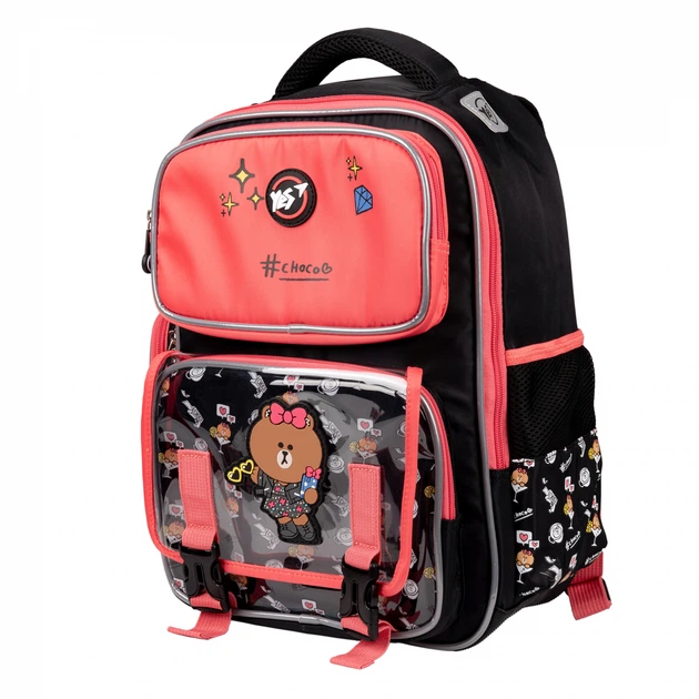 Рюкзак Yes Line Friends 38x27x14 см 17 л розовый (559592) - изображение 2