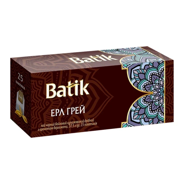 Чай Batik, Ерл Грей 25 пакетиків - Фото 1 Чай Batik, Ерл Грей 25 пакетиків - изображение 1