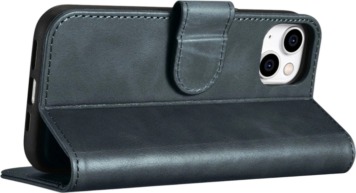 Чохол-книжка iCarer Oil Wax Premium Leather 2in1 Wallet Case з RFID для Apple iPhone 14 Plus Navy Blue (WMI14220723-BU) - зображення 10