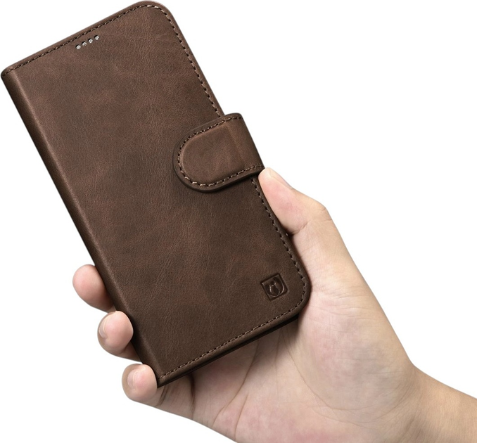 Etui z klapką iCarer Oil Wax Premium Leather 2in1 Wallet Case z RFID do Apple iPhone 14 Pro Max Brown (WMI14220724-BN) - obraz 11