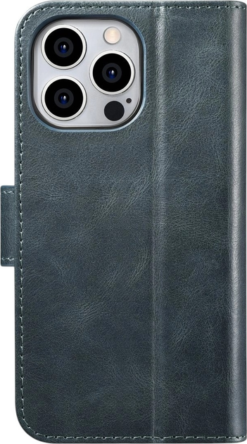 Чохол-книжка iCarer Oil Wax Premium Leather 2in1 Wallet Case з RFID для Apple iPhone 14 Pro Max Navy Blue (WMI14220724-BU) - зображення 2