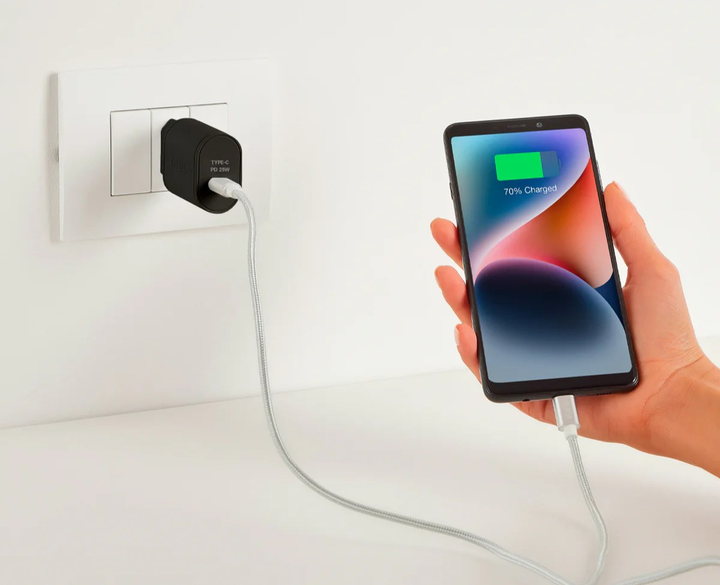 Мережевий зарядний пристрій SBS 25W PD USB-C Black (TETR1CPD25) - зображення 5