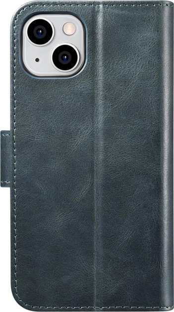 Чохол-книжка iCarer Oil Wax Premium Leather 2in1 Wallet Case з RFID для Apple iPhone 14 Navy Blue (WMI14220721-BU) - зображення 2