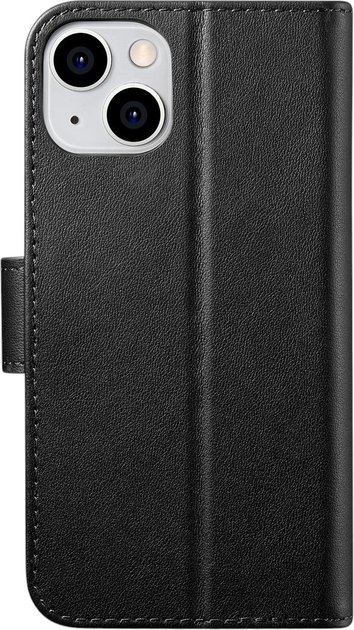 Etui z klapką iCarer Real Cowhide Premium Leather 2in1 Wallet Case z RFID do Apple iPhone 14 Plus Black (WMI14220727-BK) - obraz 2