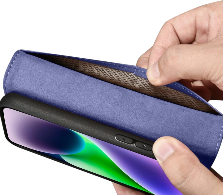 Etui z klapką iCarer Real Cowhide Premium Leather 2in1 Wallet Case z RFID do Apple iPhone 14 Plus Light Purple (WMI14220727-LP) - obraz 12