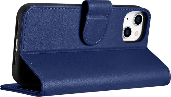 Чохол-книжка iCarer Real Cowhide Premium Leather 2in1 Wallet Case з RFID для Apple iPhone 14 Plus Blue (WMI14220727-BU) - зображення 10