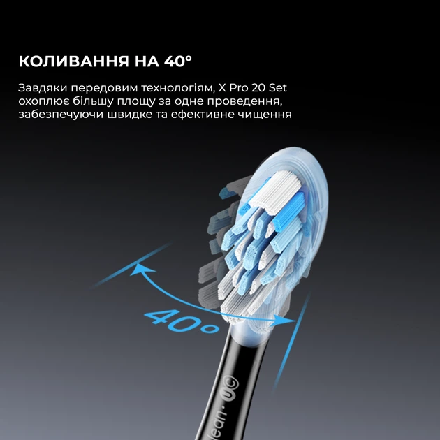 Розумна зубна електрощітка Oclean X Pro 20 Set Electric Toothbrush Black (6970810556964) - изображение 8