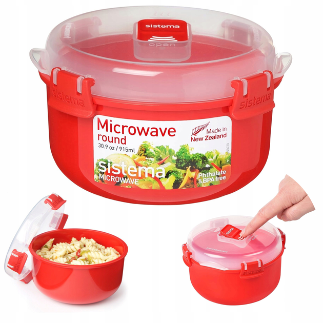 Pojemnik Sistema Steamer czerwony 915 ml (9414202011138) - obraz 11