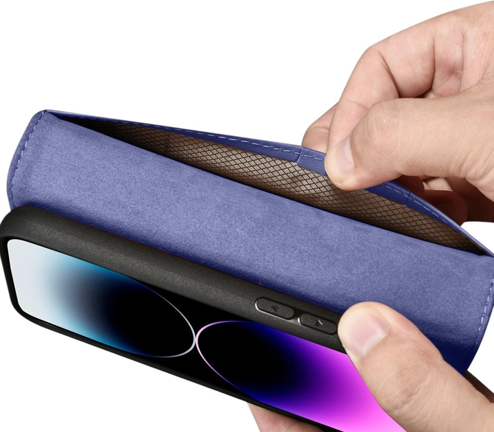 Etui z klapką iCarer Real Cowhide Premium Leather 2in1 Wallet Case z RFID do Apple iPhone 14 Pro Max Light Purple (WMI14220728-LP) - obraz 12