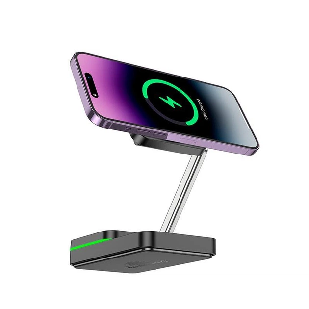 Зарядка Qi Hoco Consuelo folding 3-in-1 wireless fast charger CQ10 |15W| 4815064 - Фото 3 Зарядка Qi Hoco Consuelo folding 3-in-1 wireless fast charger CQ10 |15W| 4815064 - изображение 3