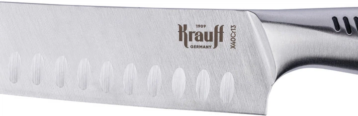 Ніж сантоку Krauff Profi 29-305-203 17.9 см сріблястий 5127282 - Фото 4 Ніж сантоку Krauff Profi 29-305-203 17.9 см сріблястий 5127282 - зображення 4