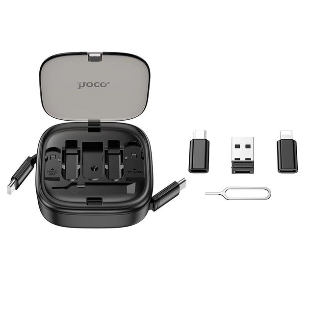 Кабель HOCO Retractable charging data cable set U140 |0,95m, PD27/60W, 3A| 4997253 - изображение 4