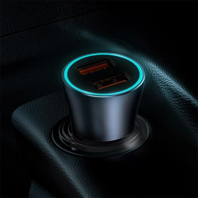 Адаптер автомобильный BASEUS Golden Contactor Pro Dual Quick Charger Car Charger |2USB, 5A/40W, QC| (CCJD-A0G) 4756344 - изображение 5
