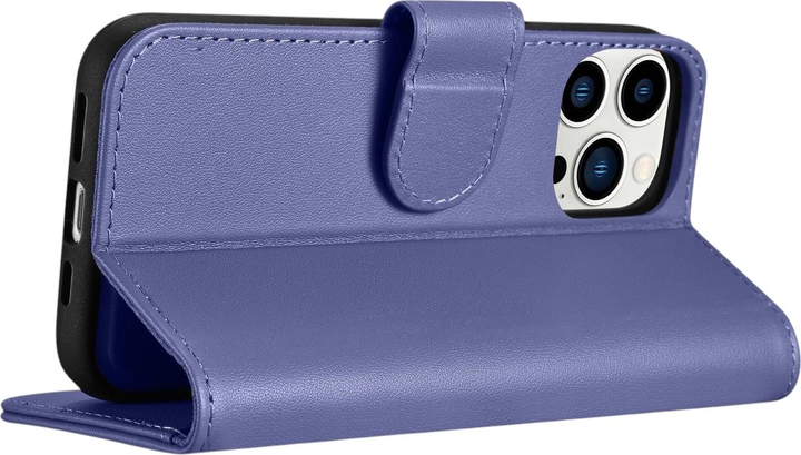Чохол-книжка iCarer Real Cowhide Premium Leather 2in1 Wallet Case з RFID для Apple iPhone 14 Pro Light Purple (WMI14220726-LP) - зображення 10