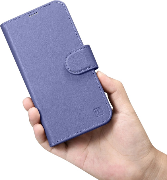 Чохол-книжка iCarer Real Cowhide Premium Leather 2in1 Wallet Case з RFID для Apple iPhone 14 Pro Light Purple (WMI14220726-LP) - зображення 11
