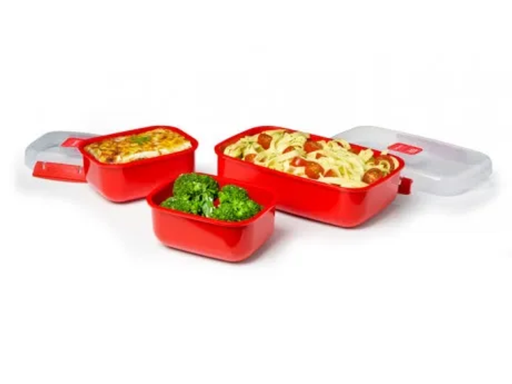 Набір контейнерів Sistema Heat & Eat прямокутні 2 x 525 мл + 1 x 1250 мл (9414202011534) - зображення 3