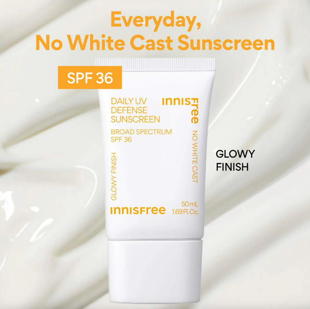 Солнцезащитный крем Innisfree Daily UV Defense Sunscreen Broad Spectrum SPF 36 50 мл - Фото 3 Солнцезащитный крем Innisfree Daily UV Defense Sunscreen Broad Spectrum SPF 36 50 мл - изображение 3