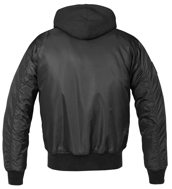 Куртка Brandit MA1 Sweat Hooded Black (S) - зображення 2