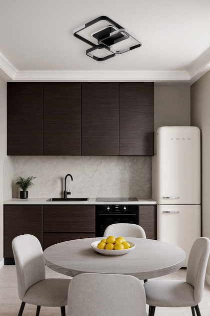 Люстра светодиодная с пультом, 110W, 6600Lm, 3000K-6500K, LED квадраты Sneha (995139) - изображение 2