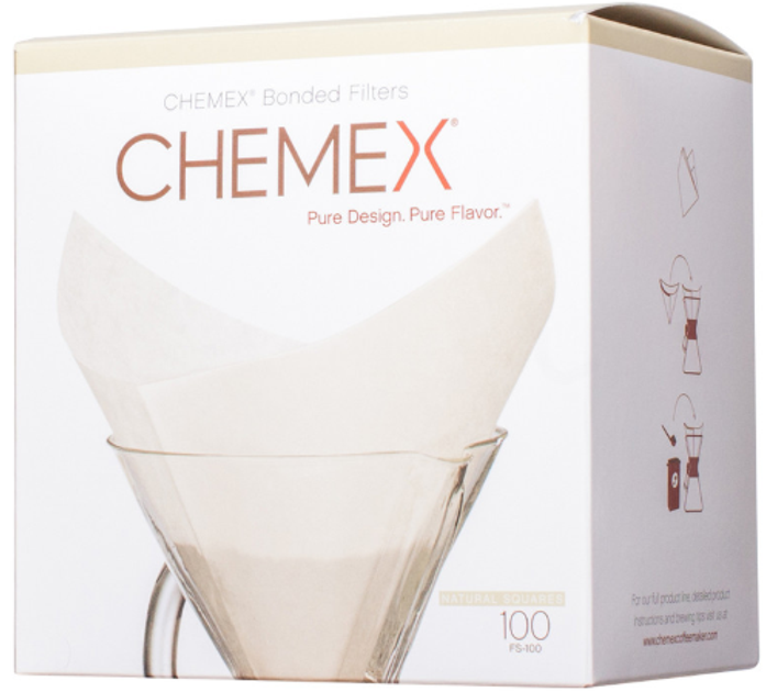 Filtry papierowe Chemex kwadratowe 100 szt (28068001074) - obraz 1