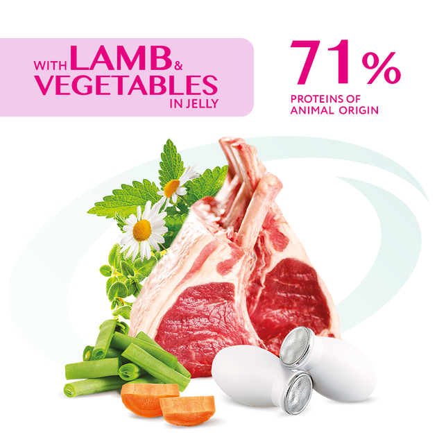 Влажный корм для кошек Оптимил с ягненком и овощами в желе OPTIMEAL lamb and veggies in jelly 85 гр 12шт. - изображение 8