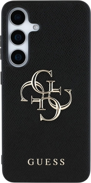 Etui Guess Grained Big 4G Logo Small Classic do Samsung Galaxy S25 Black (3666339449124) - obraz 3