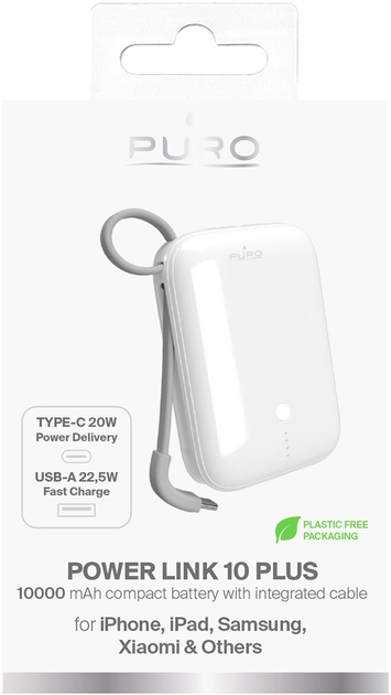 УМБ Puro Power Link 10 Plus 10000 mAh 20W White (8018417490545) - зображення 8