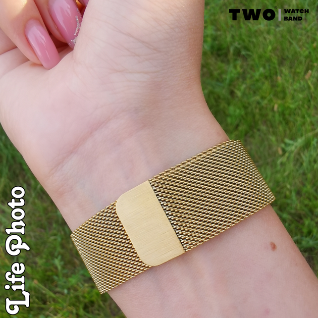 Ремешок миланская петля для Xiaomi Amazfit Bip 3/ Bip3 Pro Золотистый - изображение 6