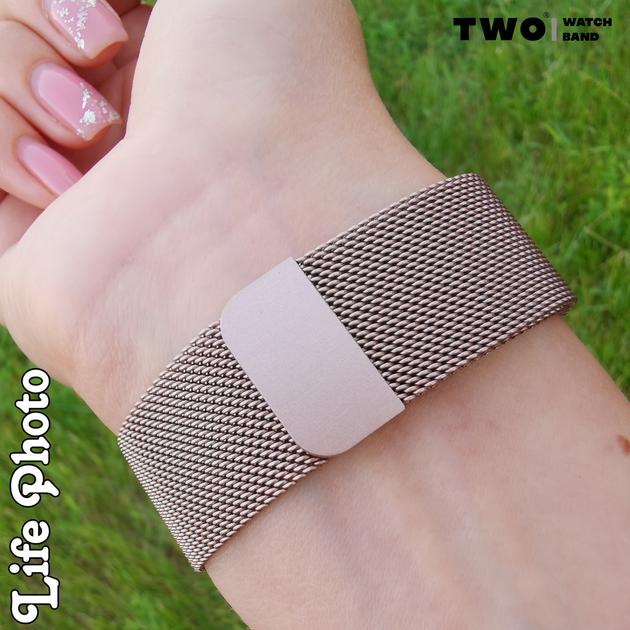 Ремешок миланская петля для Xiaomi Amazfit Bip 3/ Bip3 Pro Розовое золото - Фото 7 Ремешок миланская петля для Xiaomi Amazfit Bip 3/ Bip3 Pro Розовое золото - изображение 7