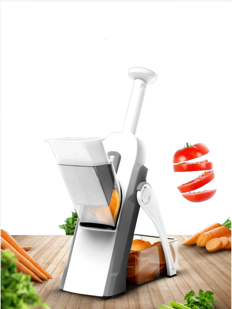 Универсальная овощерезка для овощей, фруктов с контейнером TS Kitchen Mandoline safe slice Серая brava-s - Фото 8 Универсальная овощерезка для овощей, фруктов с контейнером TS Kitchen Mandoline safe slice Серая brava-s - изображение 8