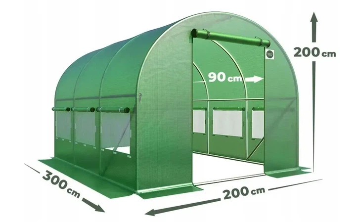 Арочный парник теплица 6 м2 3×2×2 м, с оцинкованным каркасом, армированной пленкой, УФ-защитой и вентиляцией - прочность, камфорт - изображение 8