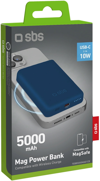 УМБ SBS 5000 mAh 10W Blue (8018417464805) - зображення 10
