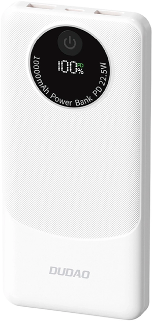 УМБ Dudao K12 10000 mAh 22.5W White (6976625333875) - зображення 1