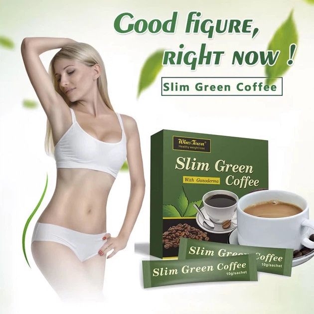Зелена кава для схуднення Slim Green Coffee з ганодермою та женьшенем RESTEQ — 18 пакетиків, 180 г - зображення 3
