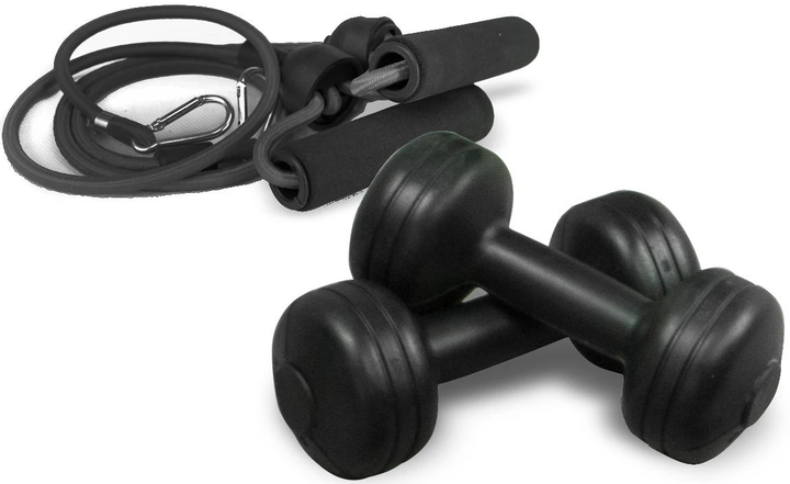 Ławeczka skośna do ćwiczeń Neo Sport NS-07 z ekspaderami i hantelkami (5902041317466) - obraz 8