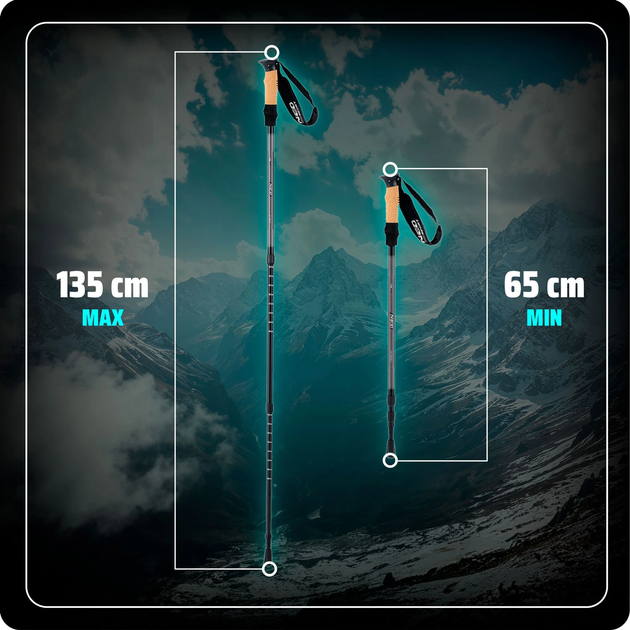Kijki trekkingowe Neo Sport NS-380 (5903890621742) - obraz 7