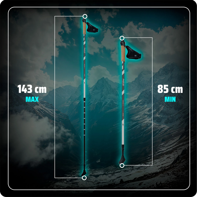 Kijki trekkingowe Neo Sport NS-383 (5903890621803) - obraz 10