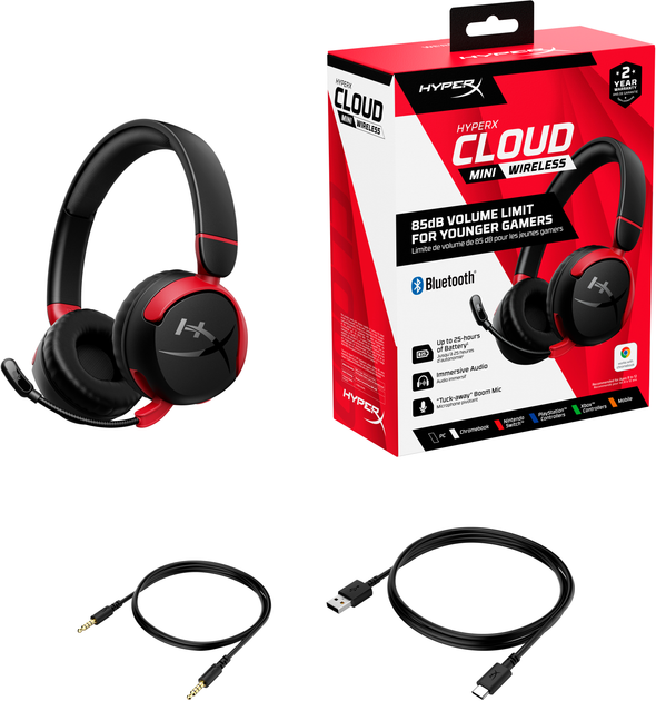 Słuchawki HyperX Cloud Mini Wireless Black (7G8F1AA) - obraz 9